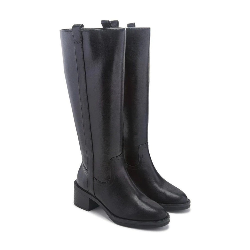 Kensie NIB Naya B in Black Knee High Boots Women Sz 7‎ Block Heel